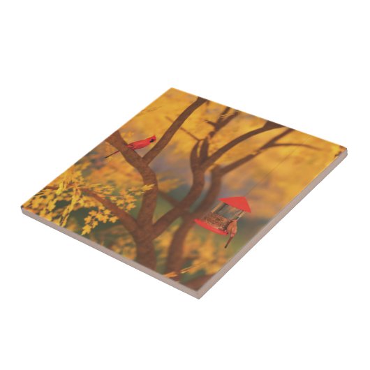 Autumn Guardian Decoratieve Tegel / Trivet Tegeltje (Zijkant)