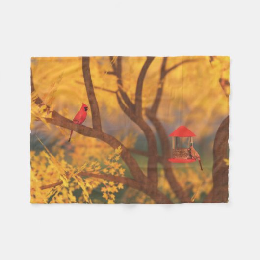 Autumn Guardian Fleece Blanket (Voorkant (Horizontaal))