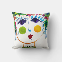 Autumn - Gypsy Garden Girl Cotton Pillow Kussen