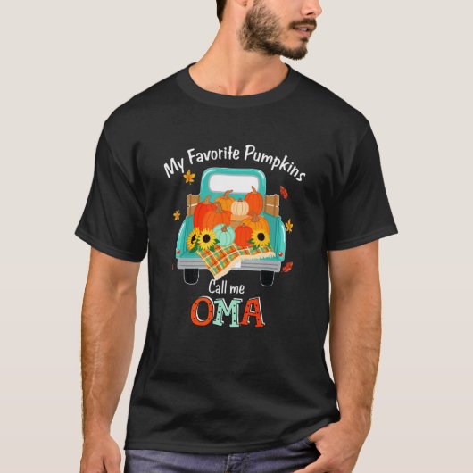 Autumn Halloween Fall My Favorite Pumpkin Call Me T-shirt (Voorkant)