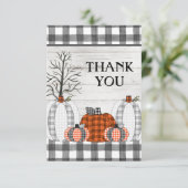 Autumn Halloween Pumpkin Hartelijk dank Bedankkaart (Staand voorkant)