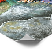 Autumn Halloween Witch Cat Art Poster Print (Hoek)