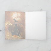 Autumn Halloween Witch Kaart (Binnen)