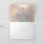 Autumn Halloween Witch Kaart (Binnen)