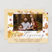 Autumn Happy Thanksgiving-foto Briefkaart (Voorkant / Achterkant)