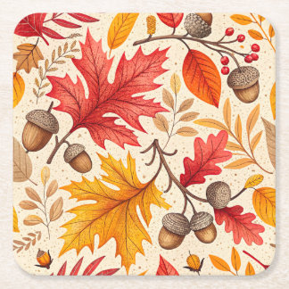 Autumn Harmony: een kleurrijke Herfst Kartonnen Onderzetters