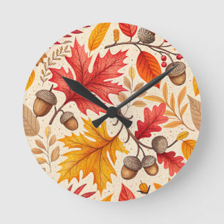 Autumn Harmony: een kleurrijke Herfst Ronde Klok