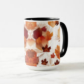 Autumn Harmony Hexagon Leaves – Combo Mok 15 oz (Voorkant rechts)