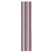 Autumn Harmony Stripes – Bourgogne, groen en grijs Korte Tafelloper (Voorkant)