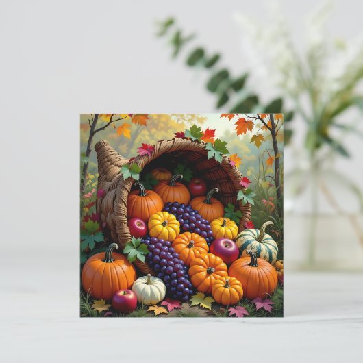 Autumn Harvest and Blessings Cornucopia  (Staand voorkant)