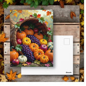 Autumn Harvest and Blessings Cornucopia  Briefkaart