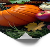 Autumn Harvest and Blessings Cornucopia Poster (Hoek)