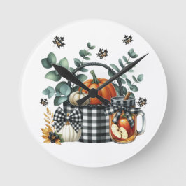 Autumn Harvest Clock Ronde Klok
