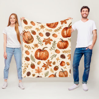 Autumn Harvest Cozy Blanket for Thanksgiving  Fleece Deken