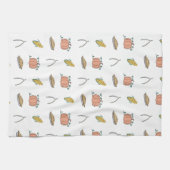 Autumn Harvest Doodle  Thanksgiving Theedoek (Horizontaal)