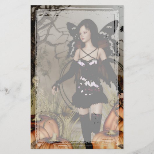 Autumn Harvest Fairy Gothic Stationery Briefpapier (Voorkant)