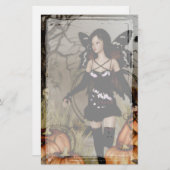 Autumn Harvest Fairy Gothic Stationery Briefpapier (Voorkant / Achterkant)