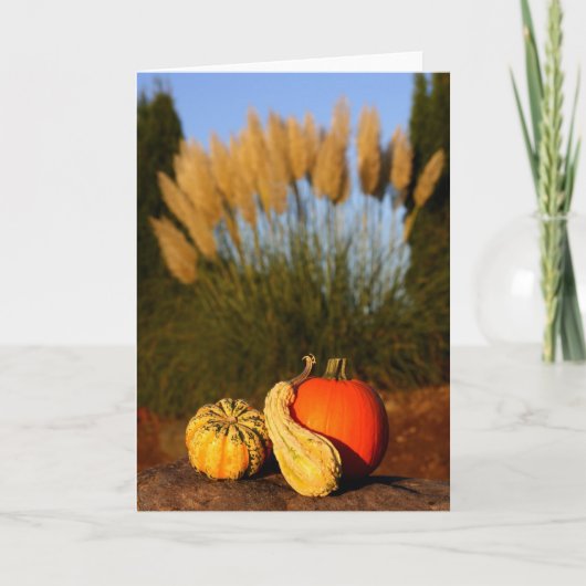 Autumn Harvest Feestdagen Kaart (Voorkant)