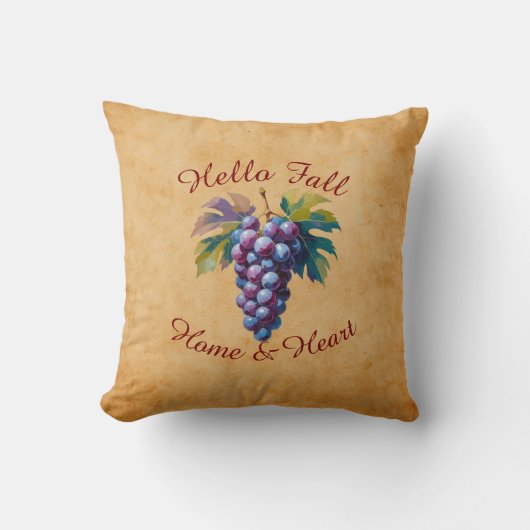 Autumn Harvest Fruit Art - Aangepaste tekst Sierku Kussen (Voorkant)