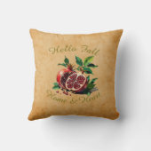 Autumn Harvest Fruit Art - Aangepaste tekst Sierku Kussen (Achterkant)