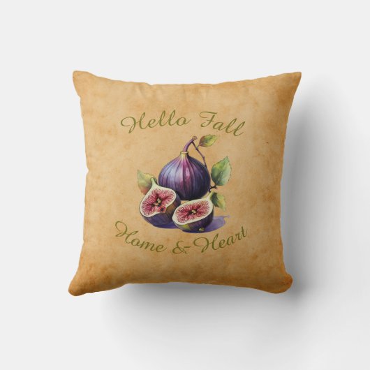 Autumn Harvest Fruit Art - Aangepaste tekst Sierku Kussen (Achterkant)