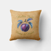 Autumn Harvest Fruit Art - Aangepaste tekst Sierku Kussen (Achterkant)
