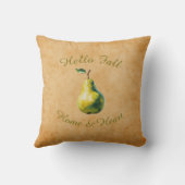 Autumn Harvest Fruit Art - Aangepaste tekst Sierku Kussen (Achterkant)