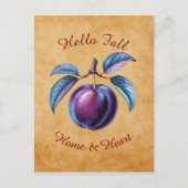 Autumn Harvest Fruit Art met aangepaste tekst Briefkaart (Voorkant)