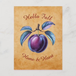 Autumn Harvest Fruit Art met aangepaste tekst Briefkaart