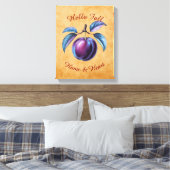 Autumn Harvest Fruit Art met aangepaste tekst Canvas Afdruk (Insitu (Slaapkamer))