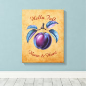 Autumn Harvest Fruit Art met aangepaste tekst Canvas Afdruk (Insitu (Houten vloer))