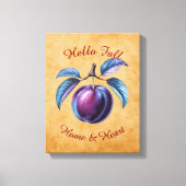 Autumn Harvest Fruit Art met aangepaste tekst Canvas Afdruk (Voorkant)