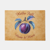 Autumn Harvest Fruit Art met aangepaste tekst Deurmat (Voorkant)