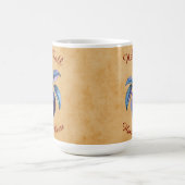 Autumn Harvest Fruit Art met aangepaste tekst Koffiemok (Center)