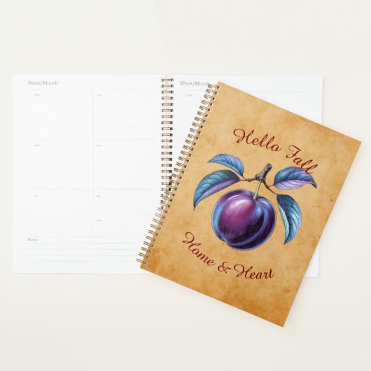 Autumn Harvest Fruit Art met aangepaste tekst Planner (Display)