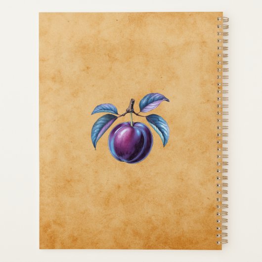 Autumn Harvest Fruit Art met aangepaste tekst Planner (Achterkant)