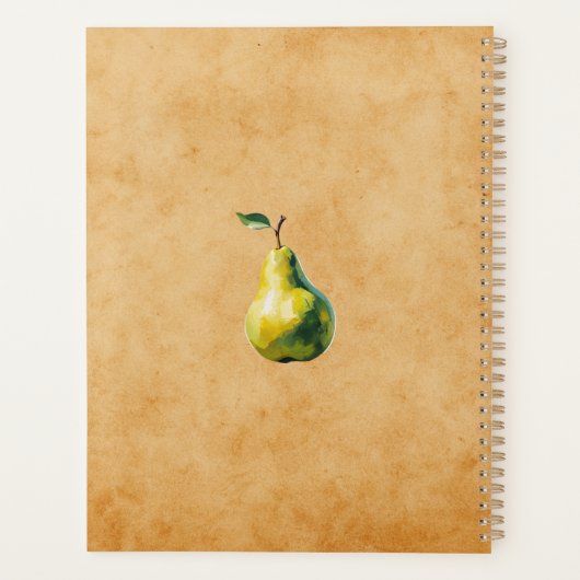 Autumn Harvest Fruit Art met aangepaste tekst Planner (Achterkant)
