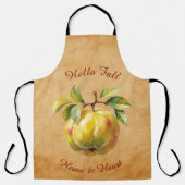Autumn Harvest Fruit Art met aangepaste tekst Schort (Voorkant)