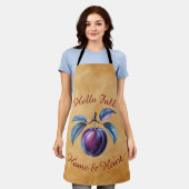 Autumn Harvest Fruit Art met aangepaste tekst Schort (Gedragen)