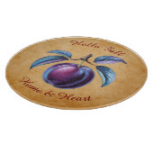 Autumn Harvest Fruit Art met aangepaste tekst Snijplank (Hoek)