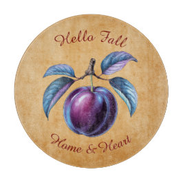 Autumn Harvest Fruit Art met aangepaste tekst Snijplank