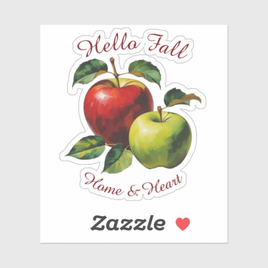 Autumn Harvest Fruit Art met aangepaste tekst Stic Sticker (Vel)