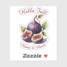 Autumn Harvest Fruit Art met aangepaste tekst Stic Sticker