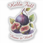 Autumn Harvest Fruit Art met aangepaste tekst Stic Sticker (Voorkant)