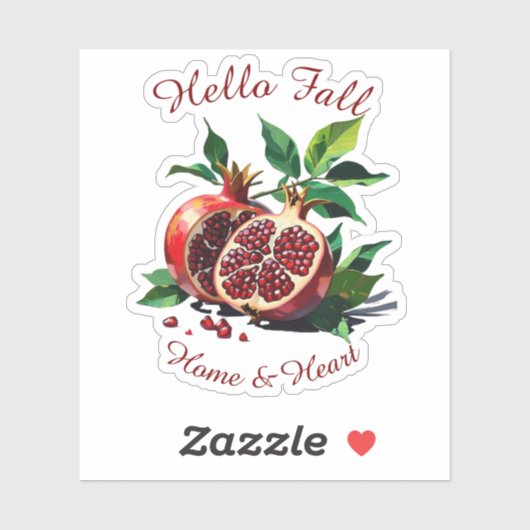 Autumn Harvest Fruit Art met aangepaste tekst Stic Sticker (Vel)