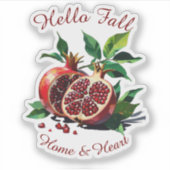 Autumn Harvest Fruit Art met aangepaste tekst Stic Sticker (Voorkant)