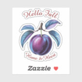 Autumn Harvest Fruit Art met aangepaste tekst Stic Sticker (Vel)