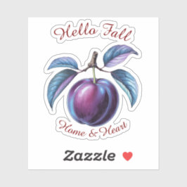 Autumn Harvest Fruit Art met aangepaste tekst Stic Sticker