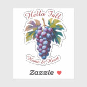 Autumn Harvest Fruit Art met aangepaste tekst Stic Sticker (Vel)