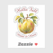 Autumn Harvest Fruit Art met aangepaste tekst Stic Sticker (Vel)